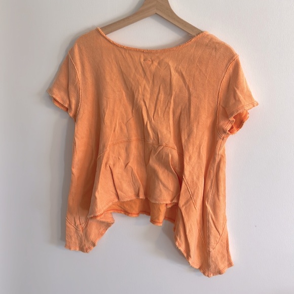 Free people we the free tangerine orange shirt size S - Picture 2 of 3